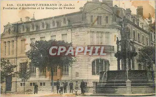 Cartes postales Clermont Ferrand (P de D) Fontaine d'Amboise et la Banque de France