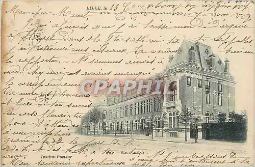 Cartes postales Lille Institut Pasteur (carte 1900)