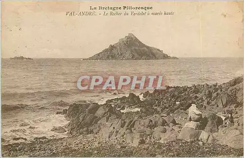 Cartes postales Val Andre La Bretagne Pittoresque Le Rocher du Verdelet a Maree haute