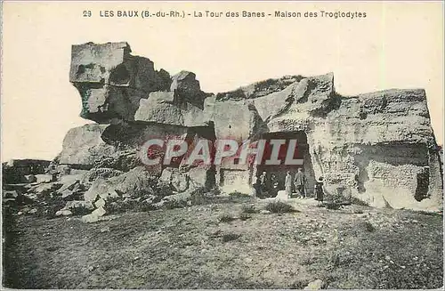 Cartes postales Les Baux (B du Rh) La Tour des Banes Maison des Troglodytes