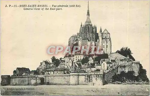 Ansichtskarte AK Mont Saint Michel Vue Generale (Cote Est)