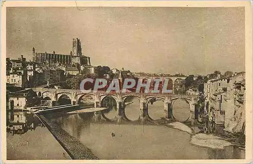 Ansichtskarte AK Albi (Tarn) La Douce France Le Pont Vieux La Cathedrale Ste Cecile