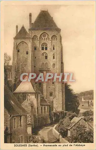 Cartes postales Solesmes (Sarthe) Promenade au Pied de l'Abbaye
