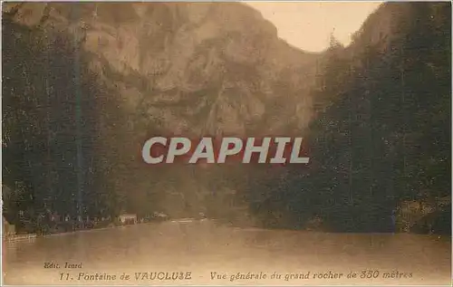Cartes postales Fontaine de Vaucluse Vue Generale du Grand Rocher de 350 m