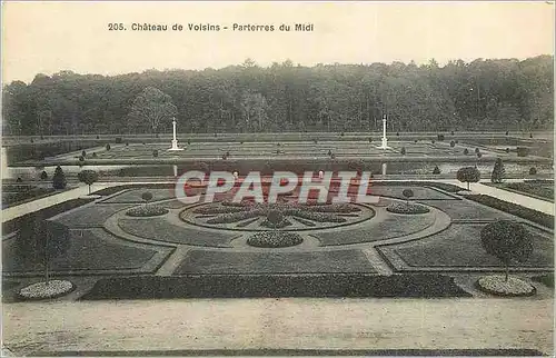 Cartes postales Chateau de Voisins Parterres du Midi