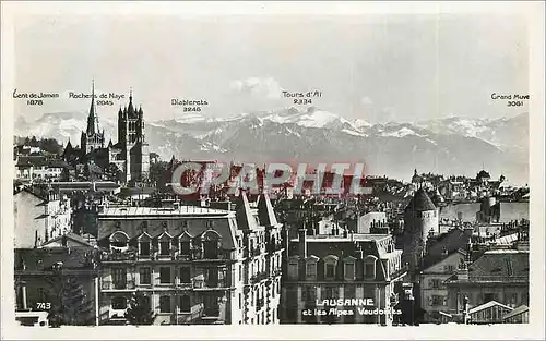 Cartes postales moderne Lausanne et les Alpes