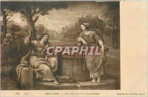 Cartes postales Musee du Louvre Paris Mignard Jesus Christ et la Samaritaine