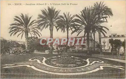 Cartes postales Nice Jardins Albert Ier L'Union fait la Force