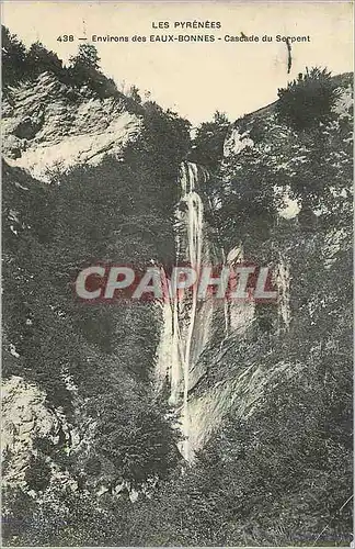 Ansichtskarte AK Environs des Eaux Bonnes Les Pyrenees Cascade du Serpent