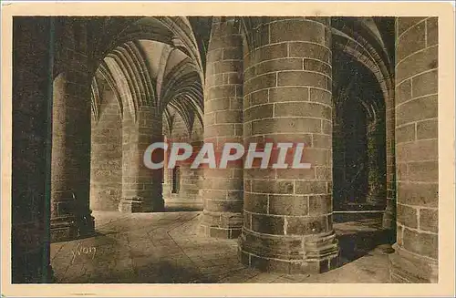 Ansichtskarte AK Mont Saint Michel La Douce France Abbaye La Crypte des Gros Piliers (XVe Siecle)