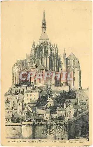 Cartes postales Abbaye du Mont Saint Michel Vue Generale