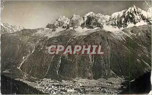 Moderne Karte Chamonix Mont Blanc Chamonix et Les Aiguilles