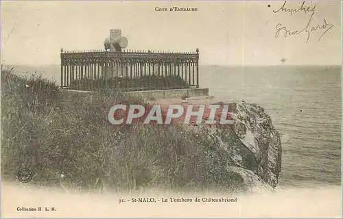 Ansichtskarte AK St Malo Cote d'Emeraude Le Tombeau de Chateaubriand