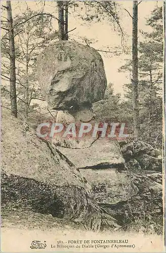 Cartes postales Foret de Fontainebleau Le bilboquet du diable Gorges d'Apremont