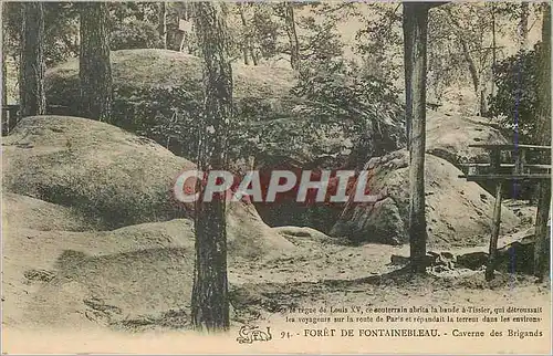 Ansichtskarte AK Foret de Fontainebleau Caverne des Brigands