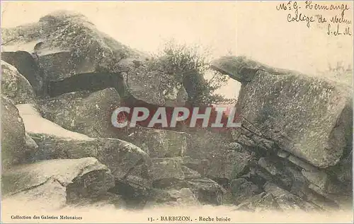 Cartes postales Barbizon Roche Brisee