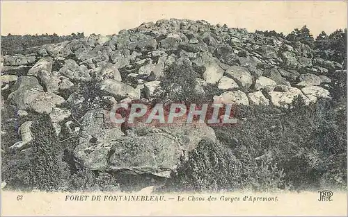 Cartes postales Foret de Fontainebleau Le Chaos des Gorges d'Apremont