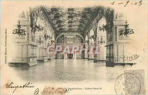Cartes postales Palais de Fontainebleau Galerie Henri II (carte 1900)