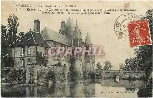 Ansichtskarte AK Esternay Bataille de la Marne Le Chateau