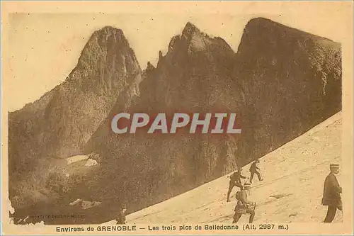 Cartes postales Environs de Grenoble Les Trois Pics de Belledonne (Alt 2987 m)