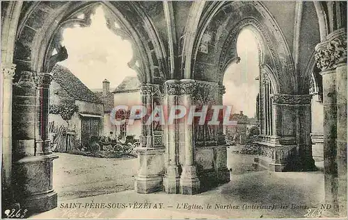 Ansichtskarte AK Saint Pere sous Vezelay L'Eglise Le Narthex (Interieur) les Baies