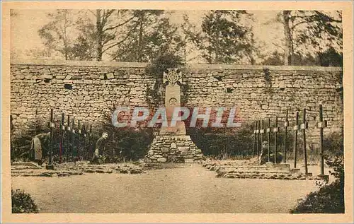 Ansichtskarte AK Monastere de Ste Marie de la Pierre qui Vire (Yonne) Cimetiereet Croix en Granit