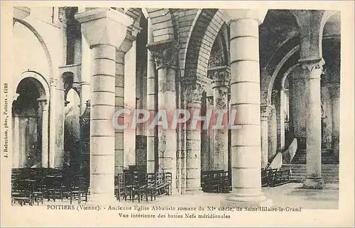 Cartes postales Poitiers (Vienne) Ancienne Eglise Abbatiale Romane du XIe Siecle de Saint Hilaire le Grand