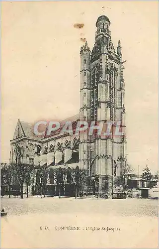 Ansichtskarte AK Compiegne L'Eglise St Jacques