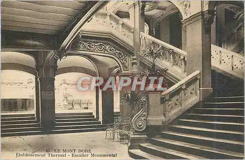 Cartes postales Le Mont Dore Etablissement Thermal Escalier Monumental