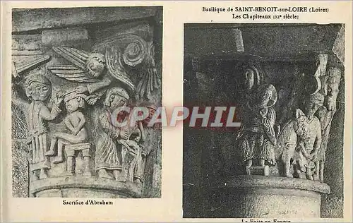 Cartes postales Basilique de Saint Benoit sur Loire (Loiret) Les Chapiteaux (XIe Siecle)