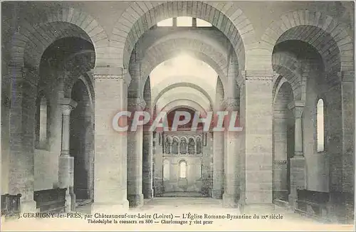 Cartes postales Germigny des Pres par Chateauneuf sur Loire (Loiret) L'Eglise Romano Byzantine du IXe Siecle