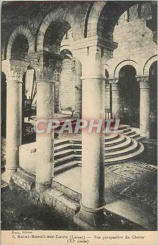 Cartes postales Saint Benoit sur Loire (Loiret) Vue Perspective du Choeur (XIe Siecle)