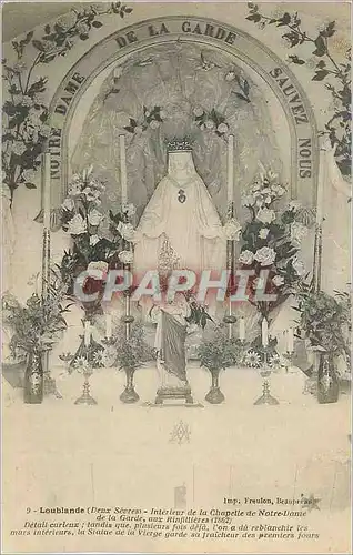 Ansichtskarte AK Loublande (Deux Sevres) Interieur de la Chapelle de Notre Dame de la Garde