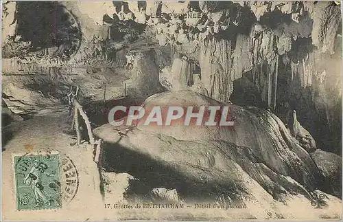Cartes postales Grottes Betharram Detail d'un Plafond