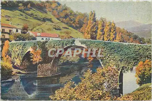 Ansichtskarte AK Bidarray (Basses Pyrenees) Le Pays Basque La Douce France Le Tres Pittoresque et Vieux Pont