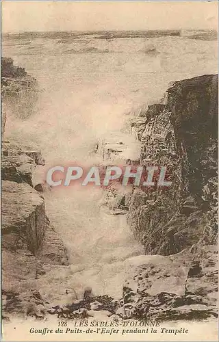 Cartes postales Les Sables d'Olonne Gouffre du Puits de l'Enfer Pendant la Tempete