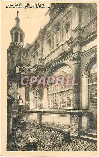 Cartes postales Caen Hotel de Duval de Mondrainville