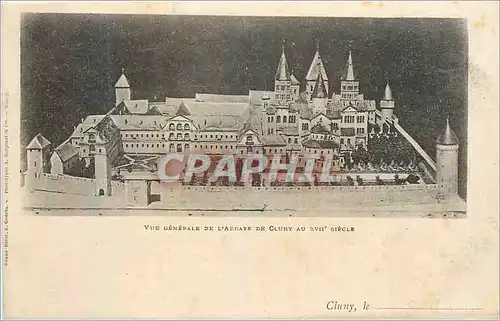 Ansichtskarte AK Vue Generale de l'Abbaye de Cluny au XVIIe Siecle