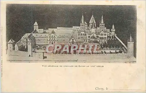Cartes postales Vue Generale de l'Abbaye de Cluny au XVIIe Siecle