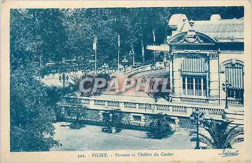 Cartes postales Vichy Terrasse et Theatre du Casino