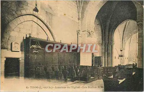 Ansichtskarte AK Troo (L et Ch) Interieur de l'Eglise Les Stalles