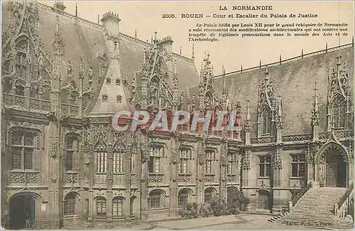 Cartes postales Rouen La Normandie Cour et Escalier du Palais de Justice
