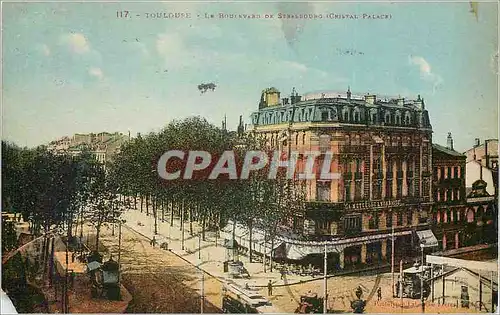 Cartes postales Toulouse Le Boulevard (Cristal Palace) Tramway