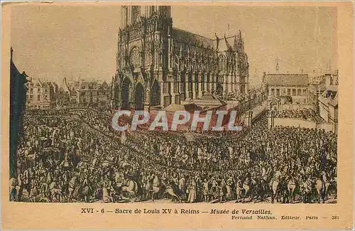 Cartes postales Musee de Versailles Sacre de Louis XV a Reims
