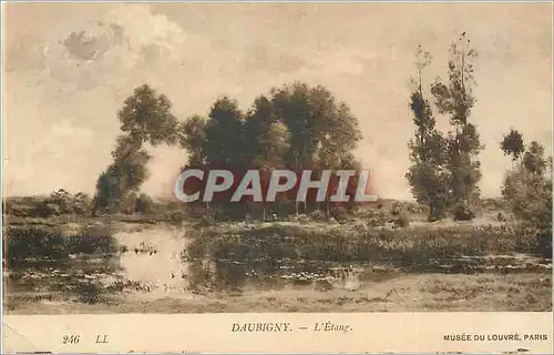 Cartes postales Musee de Louvre Paris Daubigny L'Etang