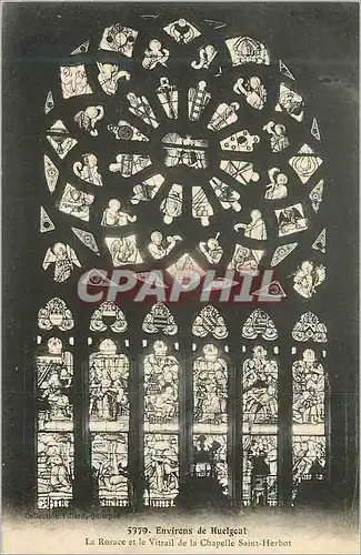 Cartes postales Environs de Huelgoat La Rosace et le Vitrail de la Chapelle Saint Herbot