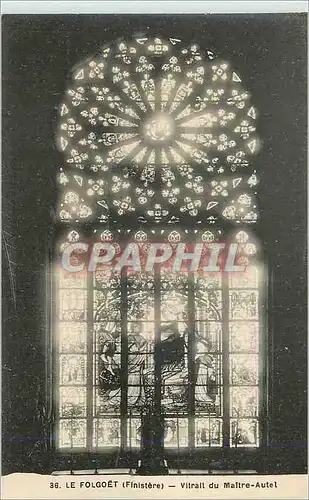 Cartes postales Le Folgoet (Finistere) Vitrail du Maitre Autel