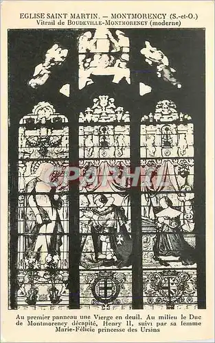 Cartes postales Eglise Saint Martin Montmorency (S et O) Vitrail de Boudeville Montmorency (Moderne)