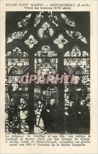 Cartes postales Eglise Saint Martin Montmorency (S et O) Vitrail des Gouffier (XVIe Siecle)