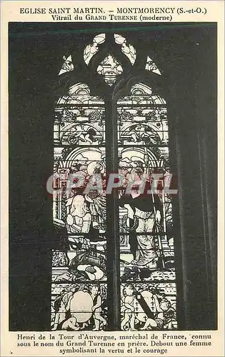 Cartes postales Eglise Saint Martin Montmorency (S et O) Vitrail du Grand Turenne (Moderne)